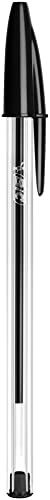 Bic Cristal Original Ballpoint Pens, Smudge-free with Medium Point (1.0 mm), Black, Ideal for Office and School, Pack of 10
