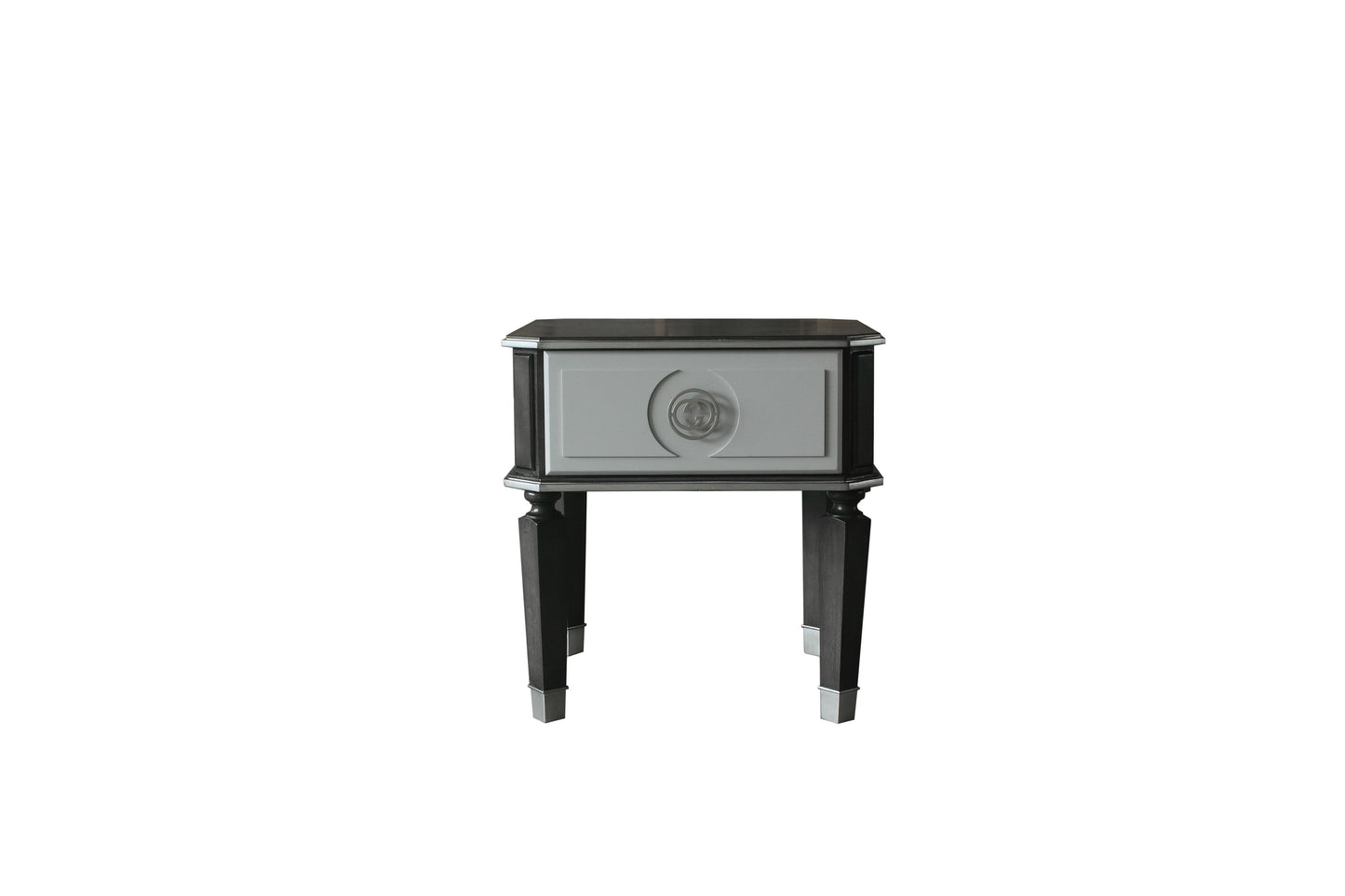 House Beatrice End Table, Charcoal Light Gray Finish 88817