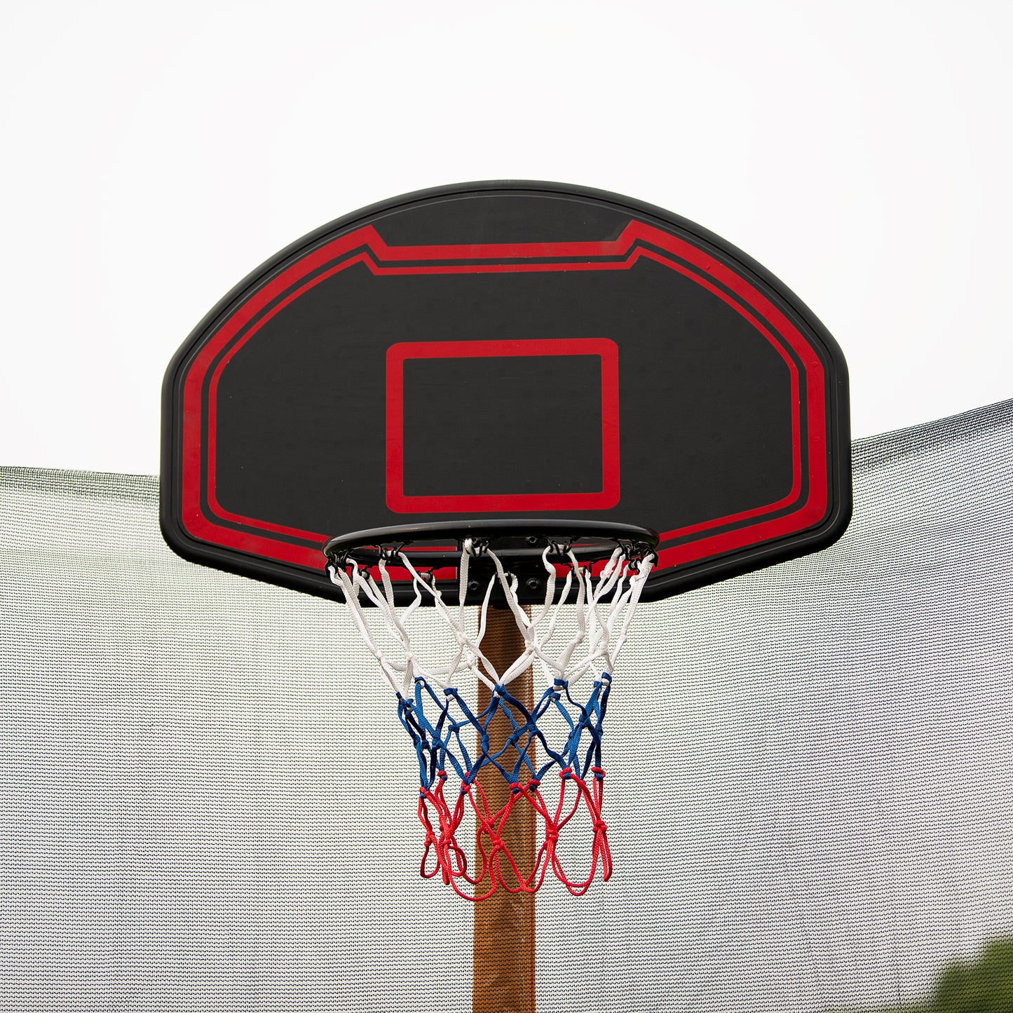 10FT Trampoline with Basketball Hoop Inflator and Ladder(Inner Safety Enclosure) Blue