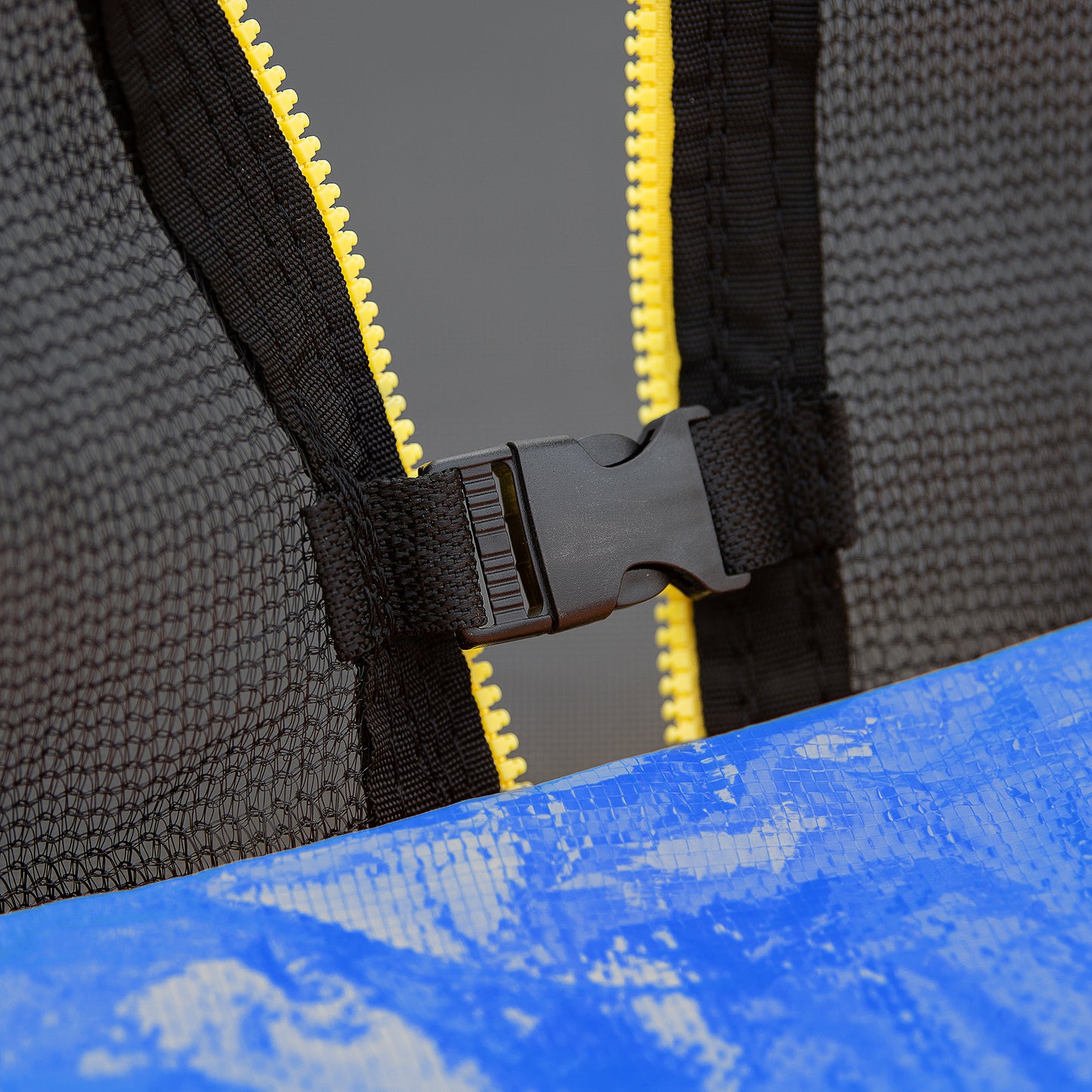 10FT Trampoline with Basketball Hoop Inflator and Ladder(Inner Safety Enclosure) Blue