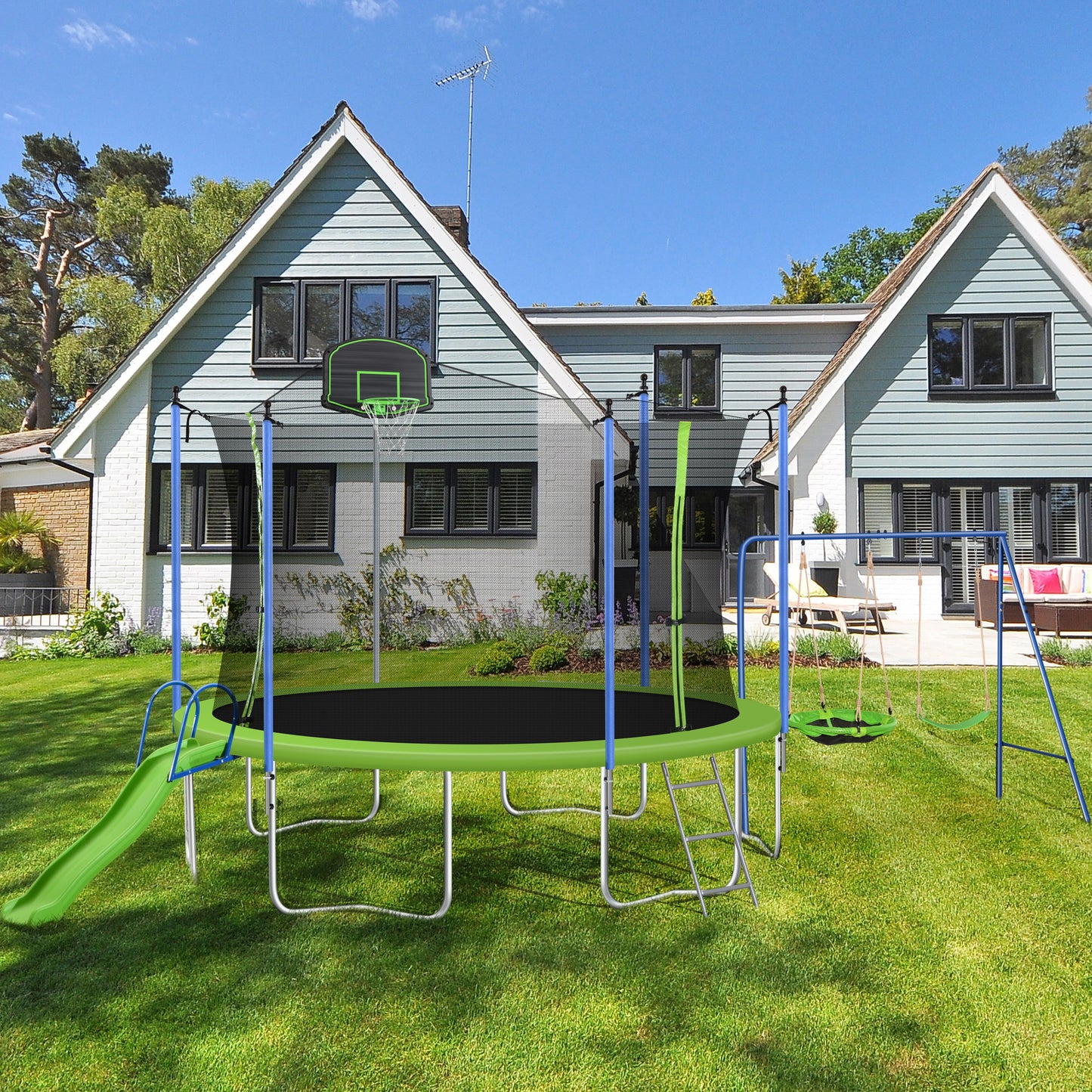 12FT TRAMPOLINE WITH SWING