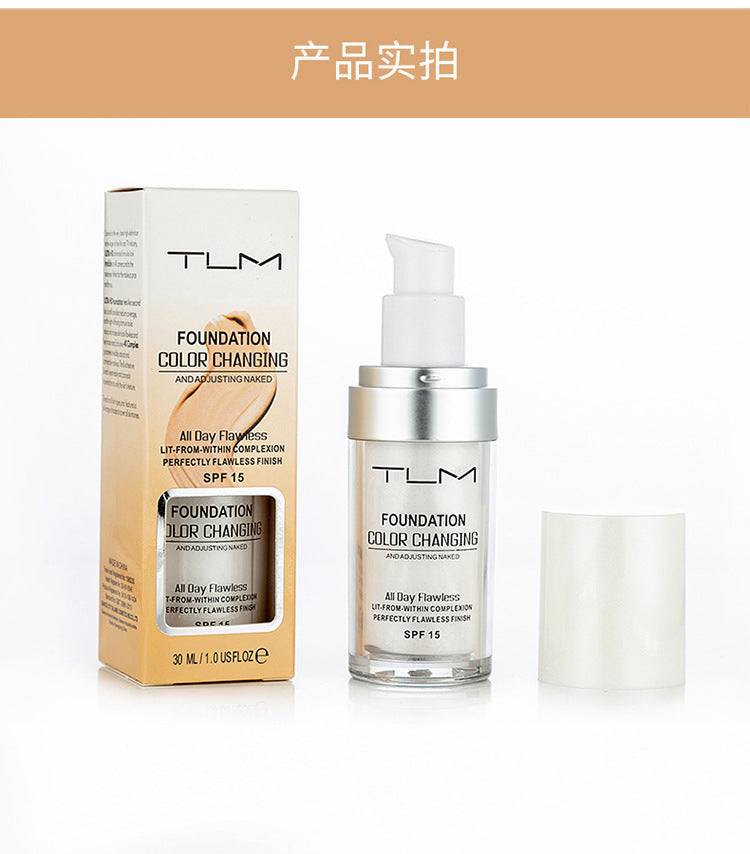 30ml Color Changing Liquid Foundation Makeup Change To Your Skin Tone By Just Blending