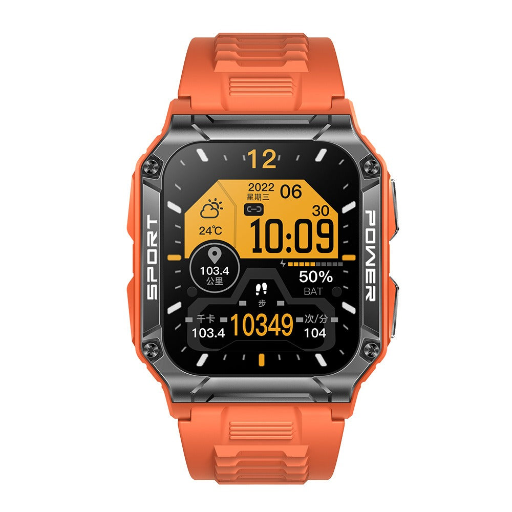 NX6 smart watch Bluetooth call 1.95 inch large screen compass heart rate blood oxygen IP68 waterproof