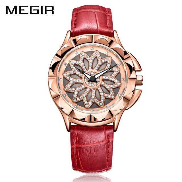 Fashion Women Watches 2019 Best Sell Rotated Dial Clock Luxury Rose Gold Women's Quartz Wrist Watches 2019 New Relogio Feminino