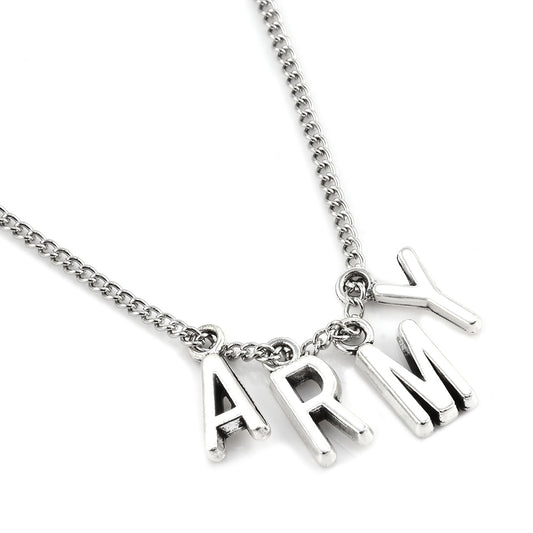 KPOP BTS Jimin Necklace Bangtan Boys ARMY A.R.M.Y Pendant KOOK JIMIN V SUGA Charms Jewelry Best Gift