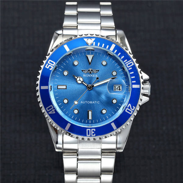 Winner Top Brand Luxury Blue Men Watch Automatic Skeleton Mechanical Wristwatch Male Man Watches Hour Relogio Masculino