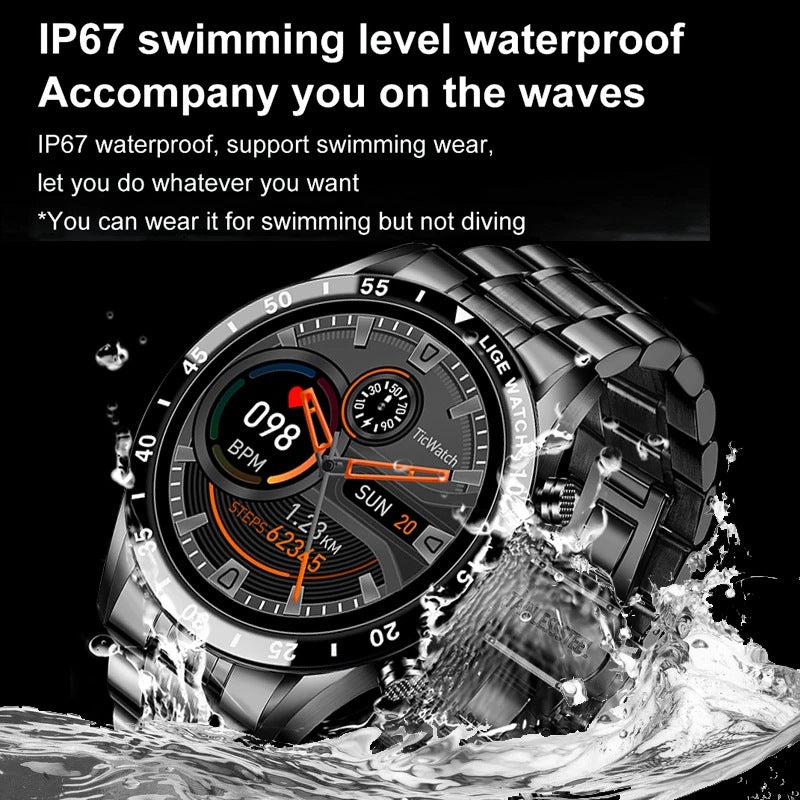 Multifunctional Smart Watch Bluetooth Call Pedometer Blood Pressure Heart Rate Detection Waterproof Watch