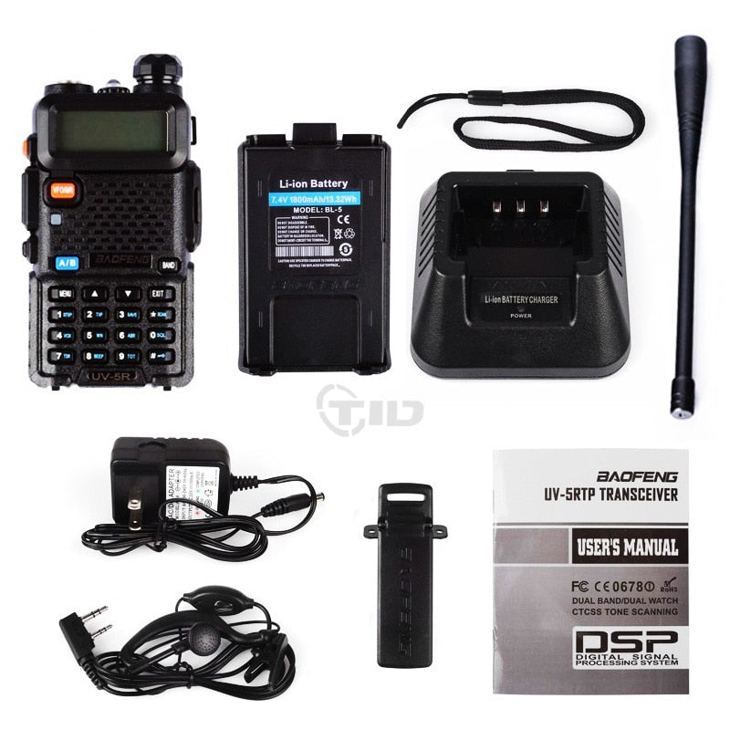 BaoFeng UV-5R Walkie Talkie VHF/UHF136-174Mhz&400-520Mhz Dual Band Two way radio Baofeng uv 5r Portable Walkie talkie uv5r