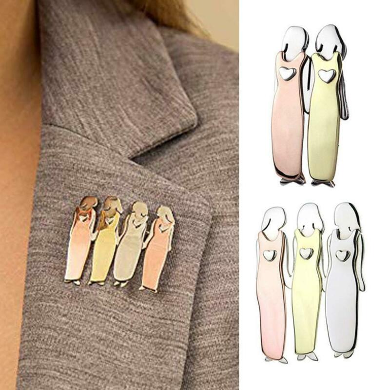 2/3/4/5/6 Sisters Pin Best Friends Pin Sisterhood Brooch Tricolor Brooch Handmand Christmas New Year Gift Durable Metal Brooches