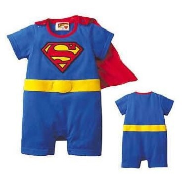 Superman Harper with Cloak Embroidery SUPERMAN Wukong Creeper Baby Suit Jumpsuit