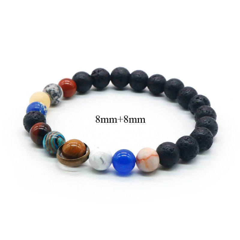 Universe Solar System Bracelet Women Natural Stone Eight Planets Bracelet Men Best Friends Gift For Him Gift For Her MY8