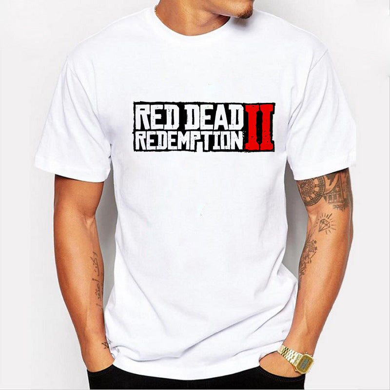 Men'S Casual Letter Printed Top Quality Men'S Tees Best Red Dead Redemption John Marsto Movie T Shirt