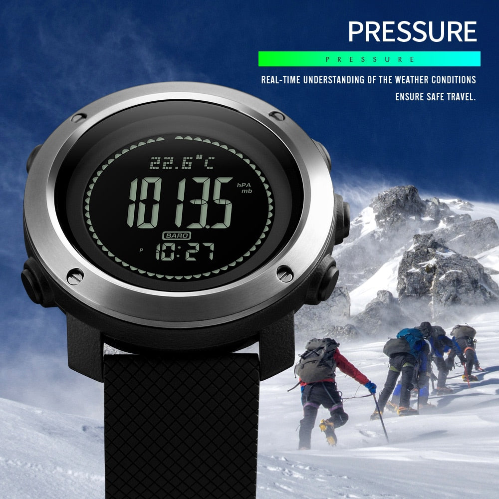 SKMEI 1427-belt type  altimeter barometer thermometer altitude men's digital watch sports clock mountain climbing hiking watch Monterey