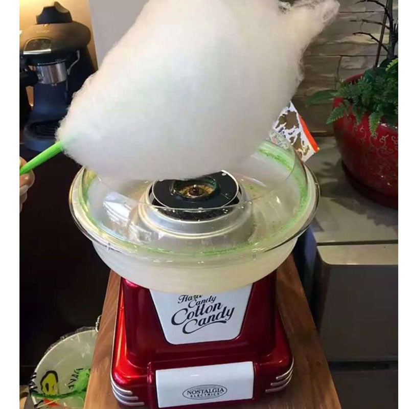 Vintage Cotton Candy Machine with Base for Home Children's Electric Fully Automatic Hard Candy Storage