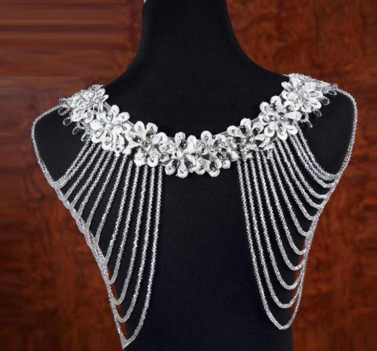 White Bolero Appliques Crystals Wedding Wrap Wedding Bolero Made in China Wedding Accessories Evening Dress