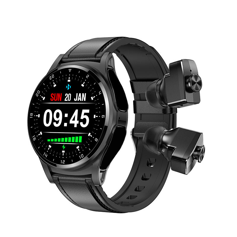 New GT66 smart watch TWS Bluetooth headset 2 in1 multi sport mode heart rate sleep monitoring