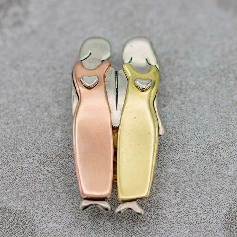 2/3/4/5/6 Sisters Pin Best Friends Pin Sisterhood Brooch Tricolor Brooch Handmand Christmas New Year Gift Durable Metal Brooches