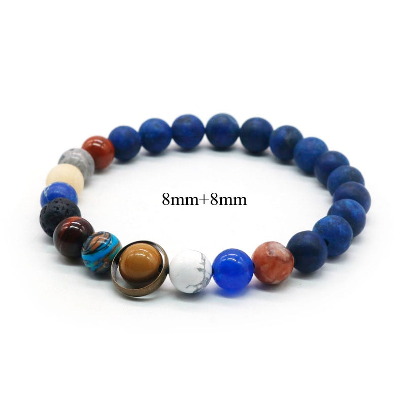 Universe Solar System Bracelet Women Natural Stone Eight Planets Bracelet Men Best Friends Gift For Him Gift For Her MY8