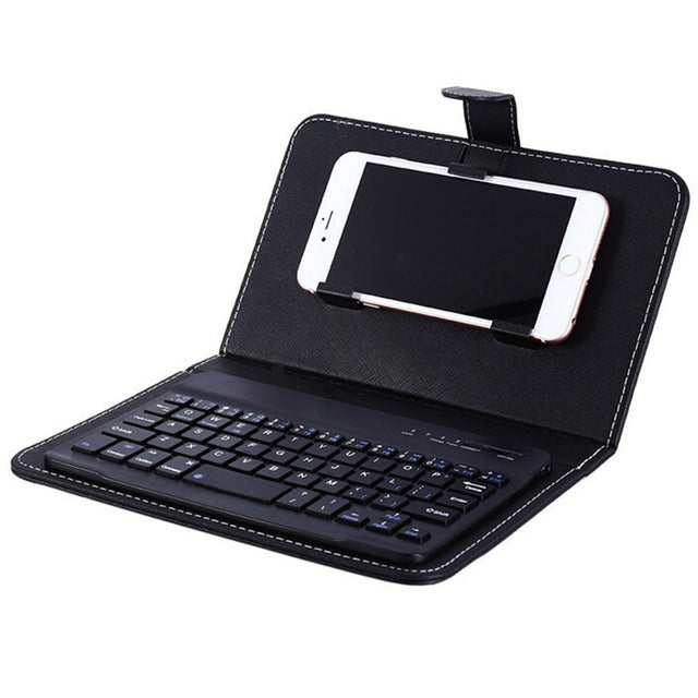 PU Leather Wireless Keyboard Case for iPhone Protective Mobile Phone With Bluetooth Keyboard For IPhone 7