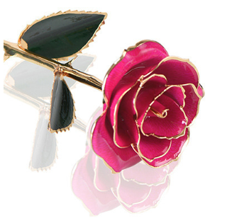 24K Gold Plated Rose Romantic Eternal Rose Eternal Flower with Stand Best Gift for Valentine's Day Mother's Day Wedding