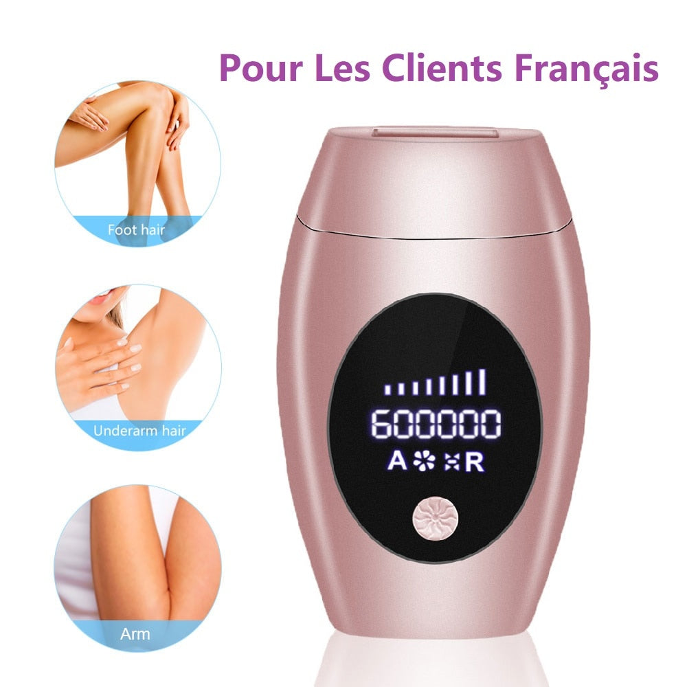 600000 Flash Professional Permanent Laser Epilator LCD Display Laser IPL Hair Removal Machine Photoepilator Painless Depilador