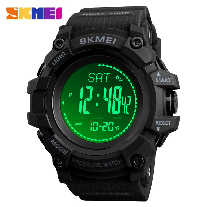 SKMEI 1358  Outdoor Watches Mens Pressure Compass Sport Digital Wristwatches Altimeter Weather Tracker Waterproof reloj hombre