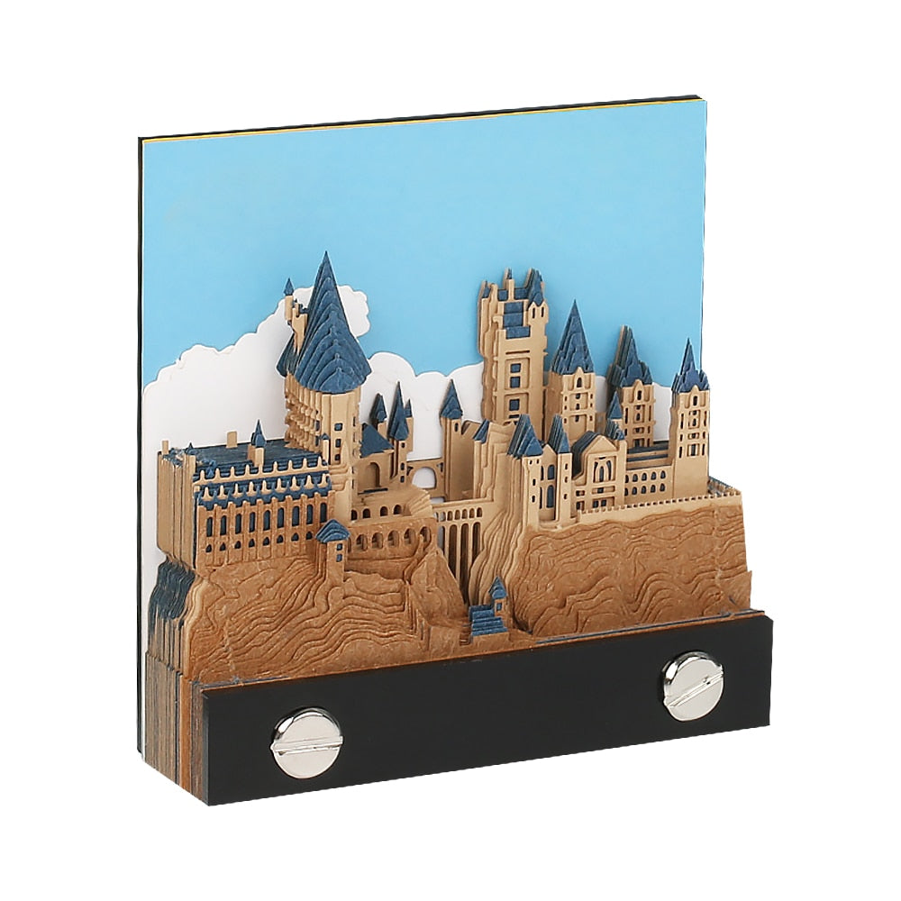 Magic Castle 3D Notepad Calendar Memo Pad Block Notes Hary Design Note Paper Stationery Accessories