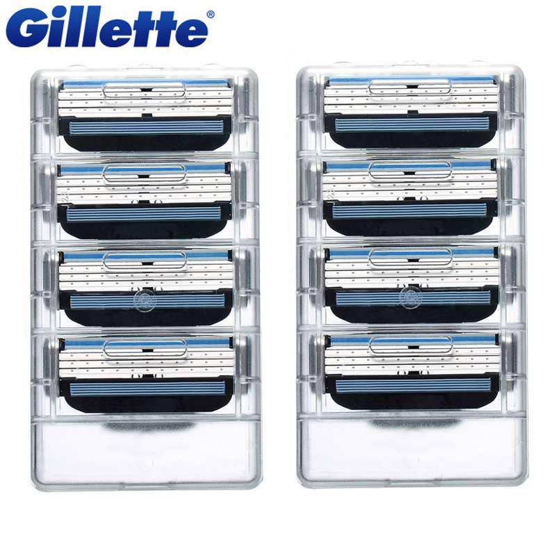 Gillette Mach 3 Men's Face Shaving Razor Blades Brand Mach3 Beard Shave Blade For Men 8Pcs/Pack