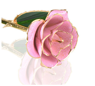 24K Gold Plated Rose Romantic Eternal Rose Eternal Flower with Stand Best Gift for Valentine's Day Mother's Day Wedding