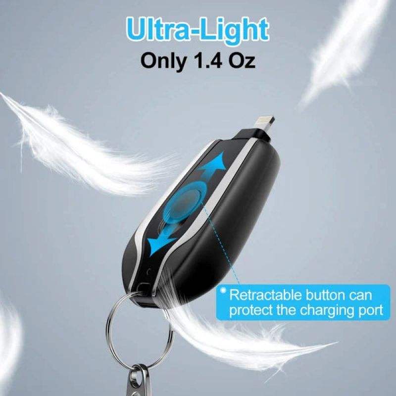 Mini Key Chain Charging Bag Portable Mobile Power Wireless Portable 1500mA Emergency Power