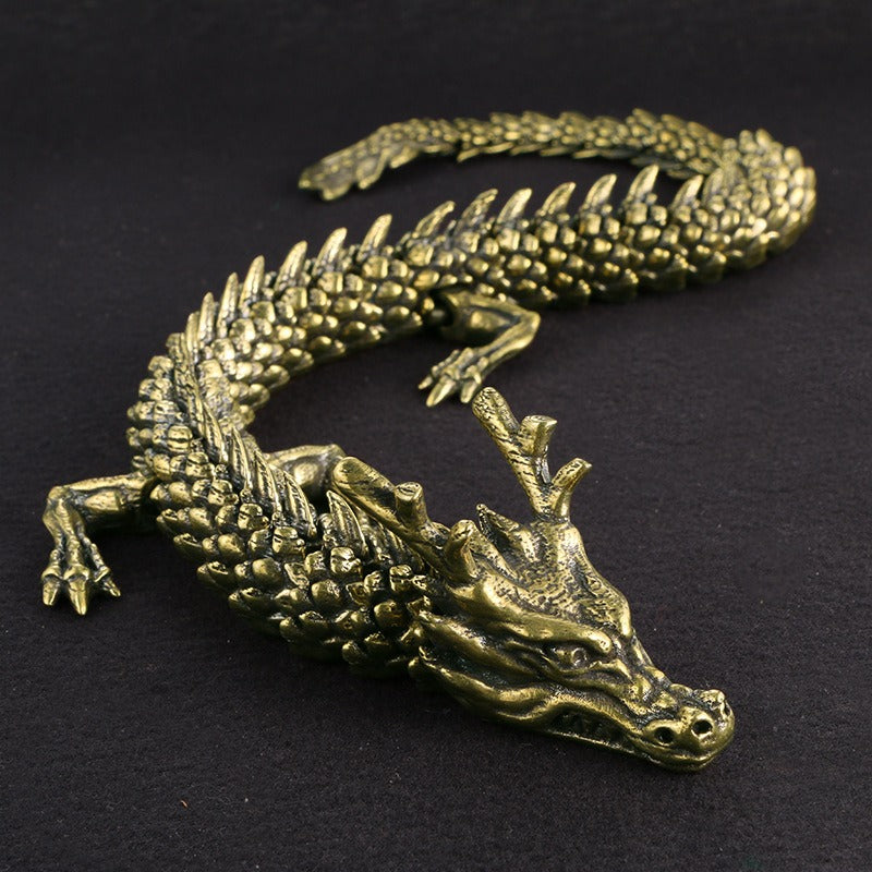 Antiques Do Old 3D Living Dragon Decoration Exhibition Hall Senior Decoration Zodiac Dragon Crafts Collection