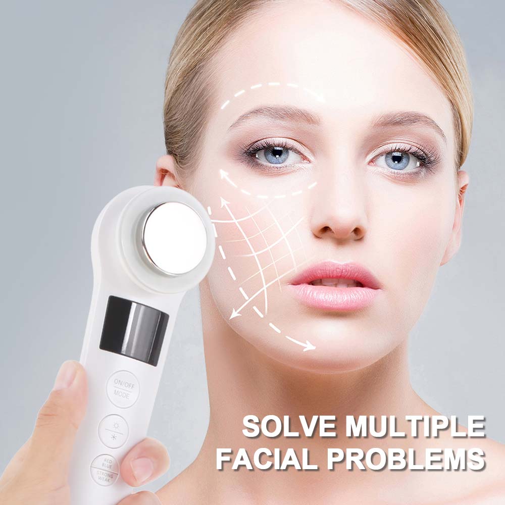 Professional Facial Lifting Vibration Massager Face Body Spa Ion Beauty Instrument Hot Cold Hammer Ultrasonic Cryotherapy  Beaut