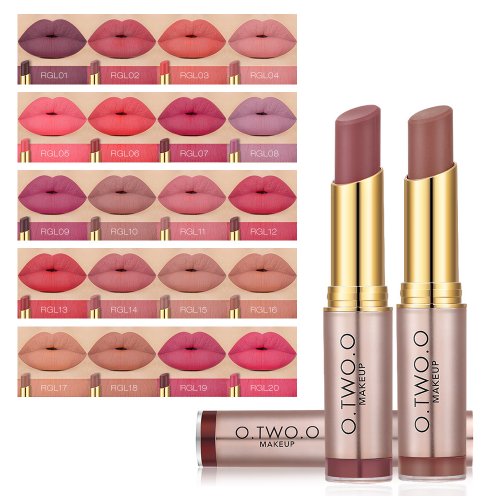 O.TWO.O Brand Wholesale Beauty Makeup Lipstick Popular Colors Best Seller Long Lasting Lip Kit Matte Lip Cosmetics