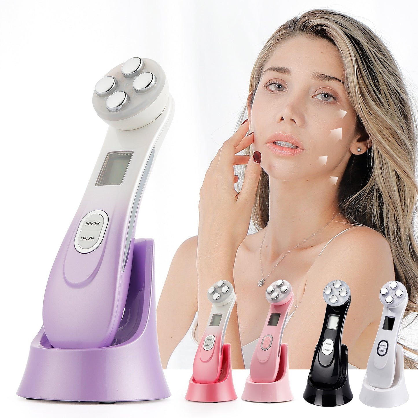 USB Rechargeable Beauty Home Introduction Instrument Firming Skin Rejuvenation Color Light Peeling Machine