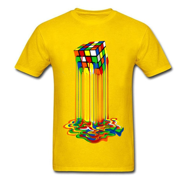 Good Quality Cube T-Shirts Rainbow Abstraction Cube Sheldon Cooper T Shirt Big Discount Best Tee Shirt Women Men Funny Tops Tee