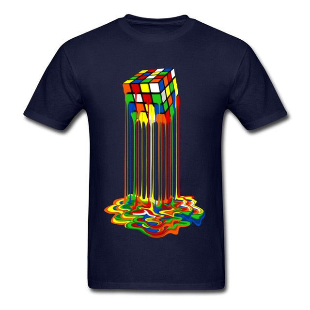 Good Quality Cube T-Shirts Rainbow Abstraction Cube Sheldon Cooper T Shirt Big Discount Best Tee Shirt Women Men Funny Tops Tee