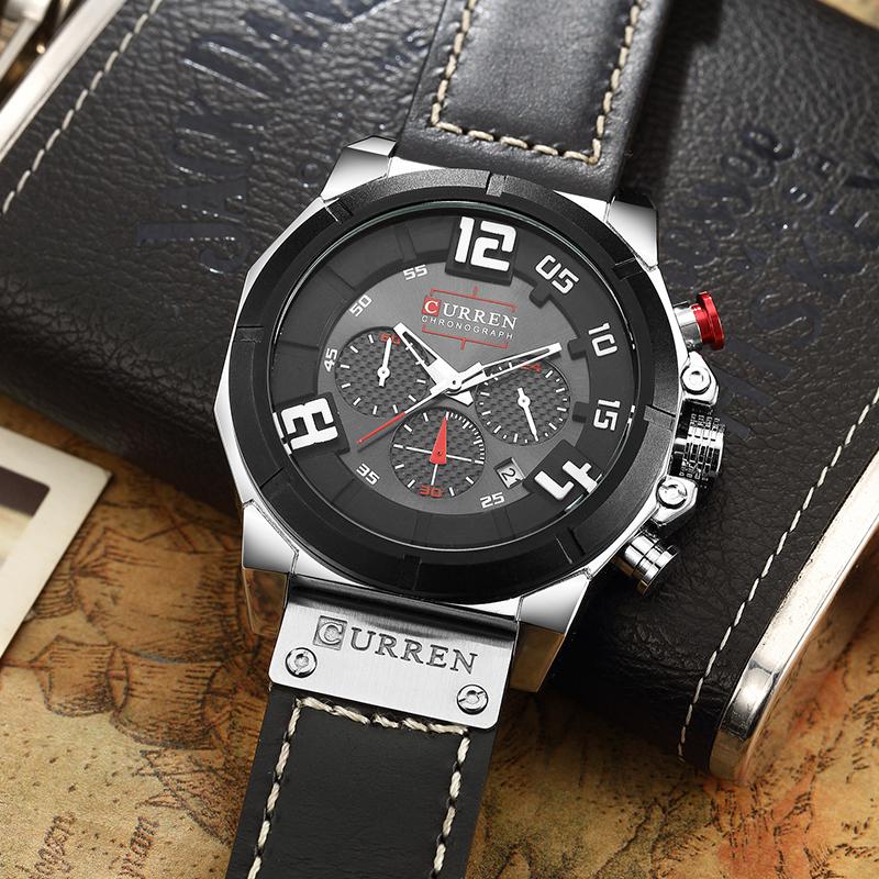 CURREN Quartz watches Men Leather Wrist Watch