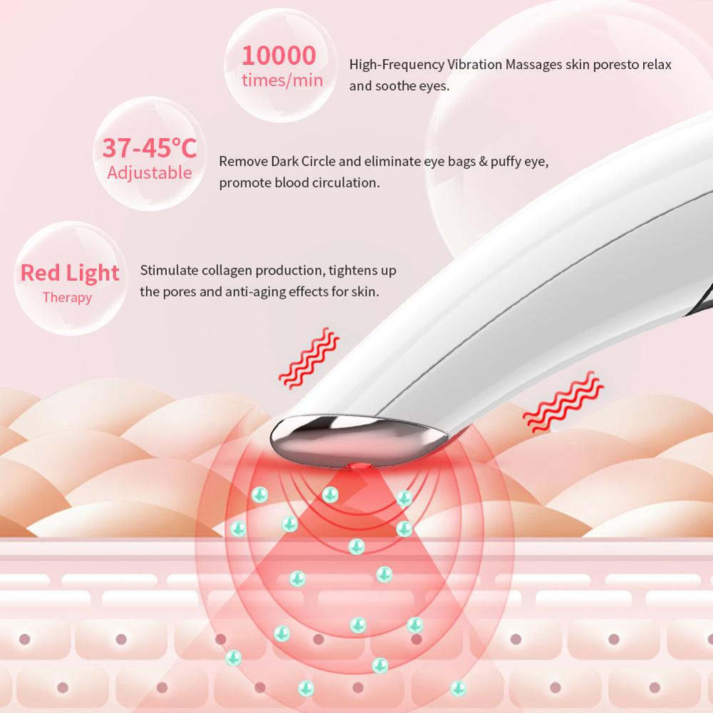 Mini Electric Vibration Eye Face Massager Anti-Ageing Eye Wrinkle Massager Dark Circle Removal Portable Beauty Care Pen Massage