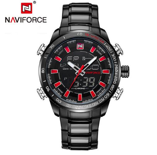 NAVIFORCE Men's Quartz Sport Wristwatch Waterproof