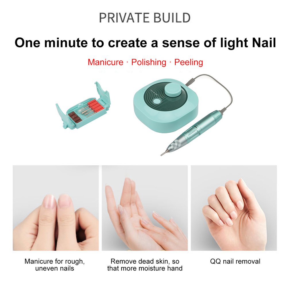 Jmd-102Pro Electric Nail Polisher Remove Nail Polish Polish Multi-Function Nail File Portable Machine Kit