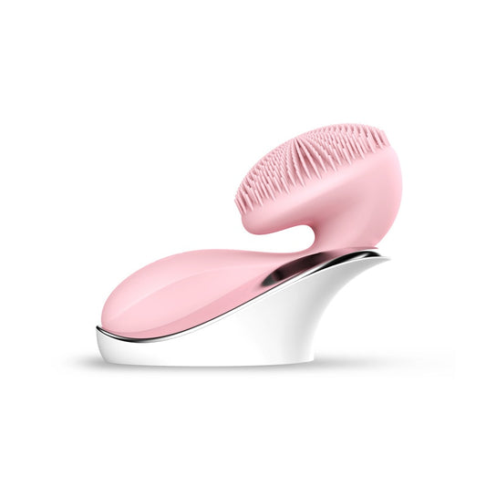 SJ01 Small Good Luck Bead Massage Sound-wave Silicone Face Cleaner Electric Multi-functional Facial Brush Rotating Rub