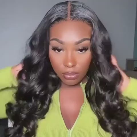 5X5 HD Lace Closure Wigs Human Hair Wear And Go Glueless Wigs Human Hair Pre Plucked Pre Cut Lace No Glue Body Wave Lace Front Wigs Human Hair Wigs For Women 180 Density Brazilian Virgin Hair Natural Black Hairline