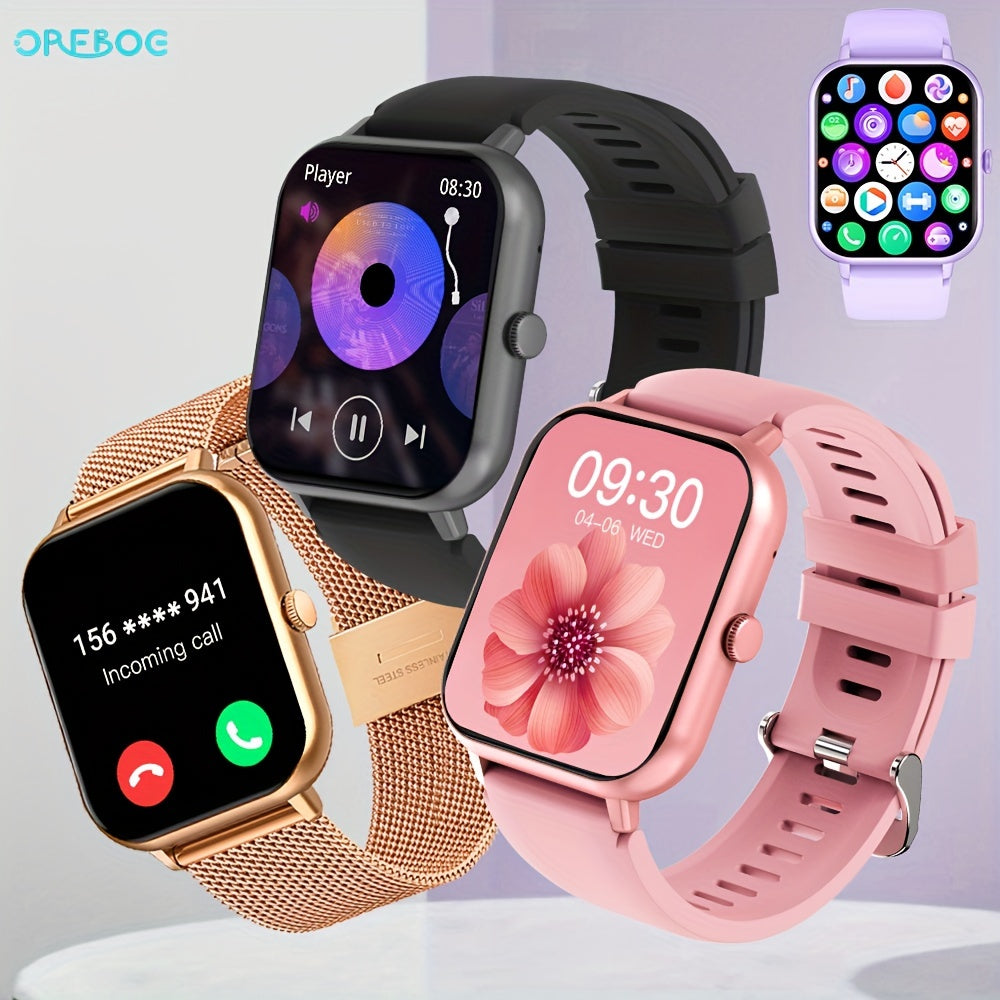 Smart Watch 465cm Full Touch Screen 100 Sport Modes Ai Control Games Heart Rate Sleep Monitoring Blood Oxygen Waterproof Fitness Watch For Android  IOS Phones  Perfect For Women  Men