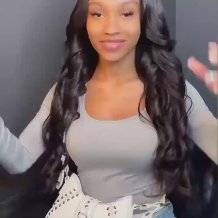 Body Wave Wig 4x4 Lace Closure Human Hair Wigs For Women Long Wave Brazilian Human Hair Wig