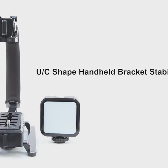 UC Shaped Portable Handheld DV Bracket Stabilizer Kit With Cold Shoe Tripod Head  Phone Clamp  Quick Release Buckle  Long Screw For All SLR Cameras And Home DV Camera