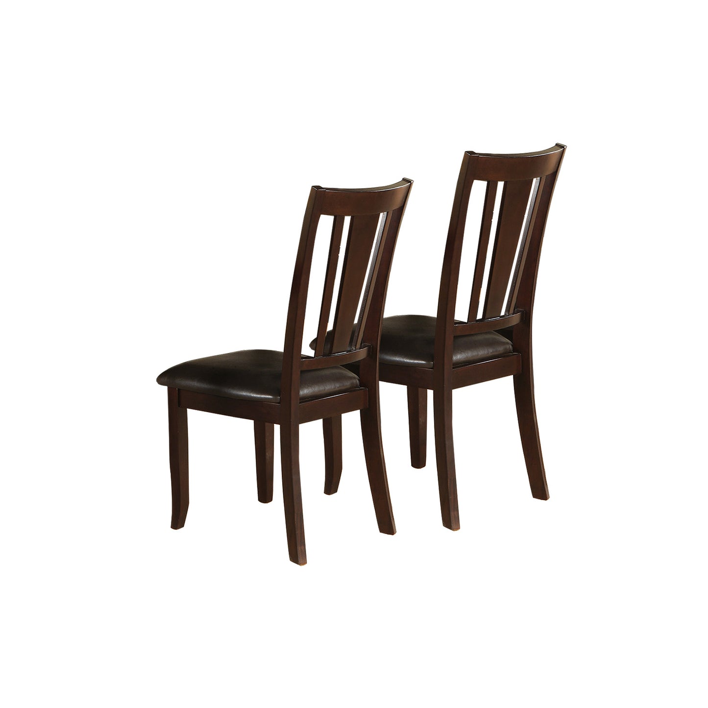 Charlton Slat Back Dining Side Chairs in Espresso, Set of 2