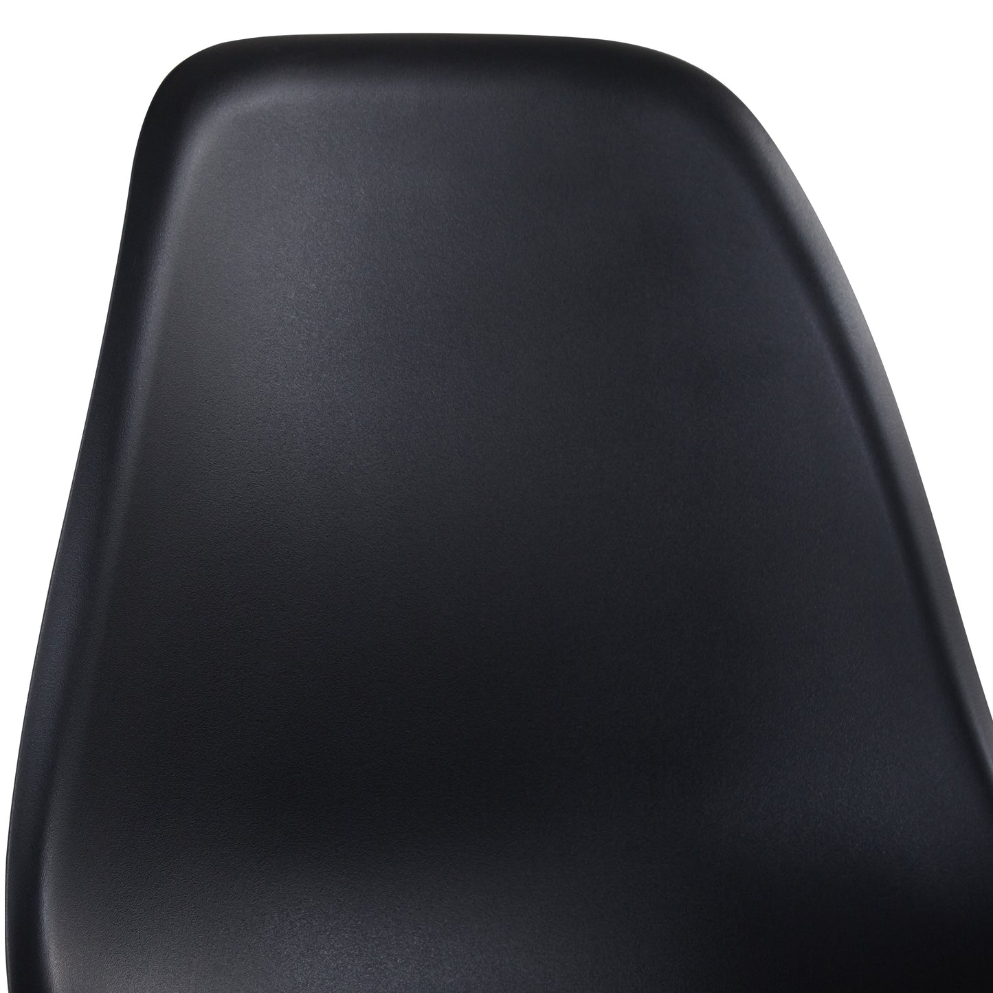 Black simple fashion leisure plastic chair environmental protection PP material thickened seat surface solid wood leg dressing stool restaurant outdoor cafe chair set of 1