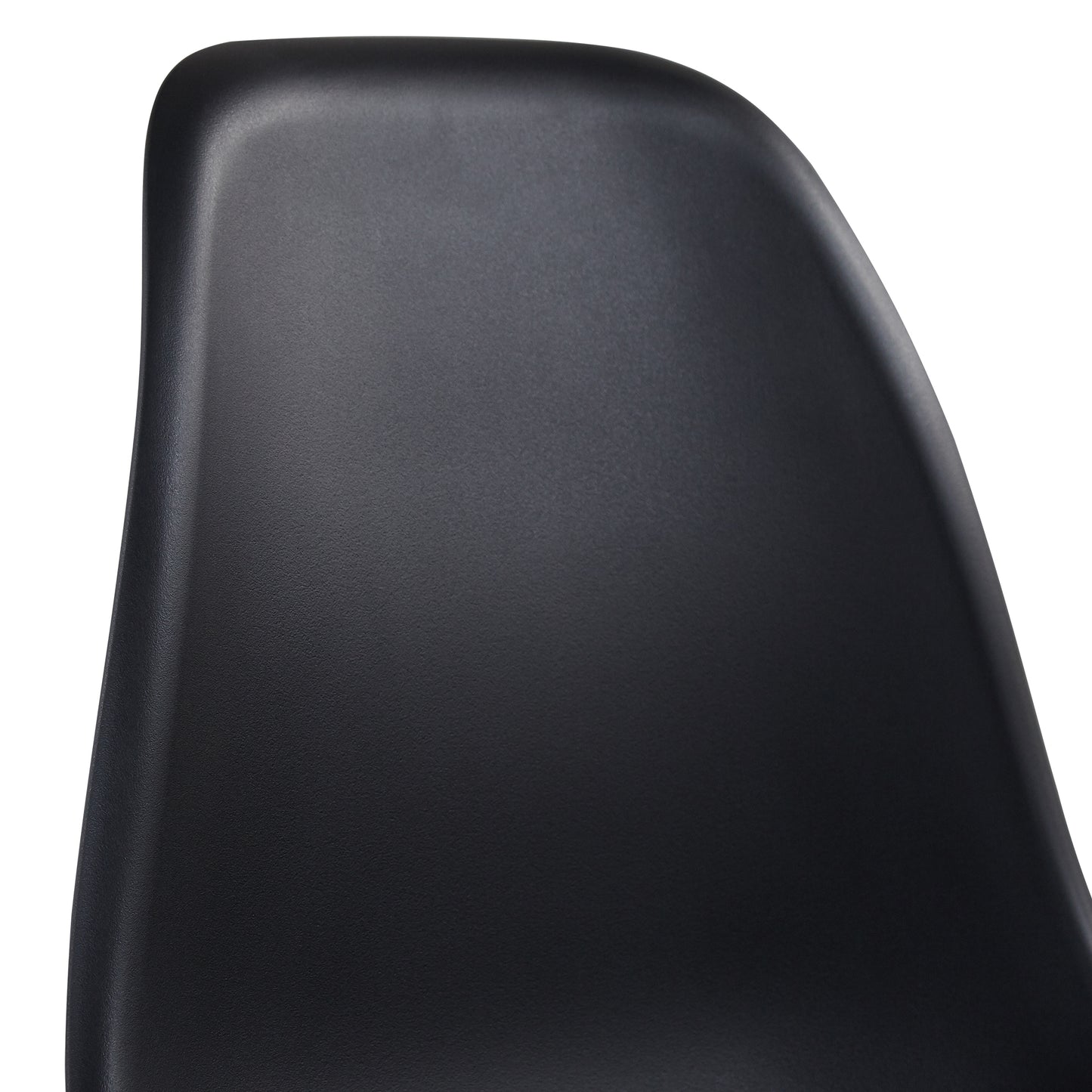 Black simple fashion leisure plastic chair environmental protection PP material thickened seat surface solid wood leg dressing stool restaurant outdoor cafe chair set of 1