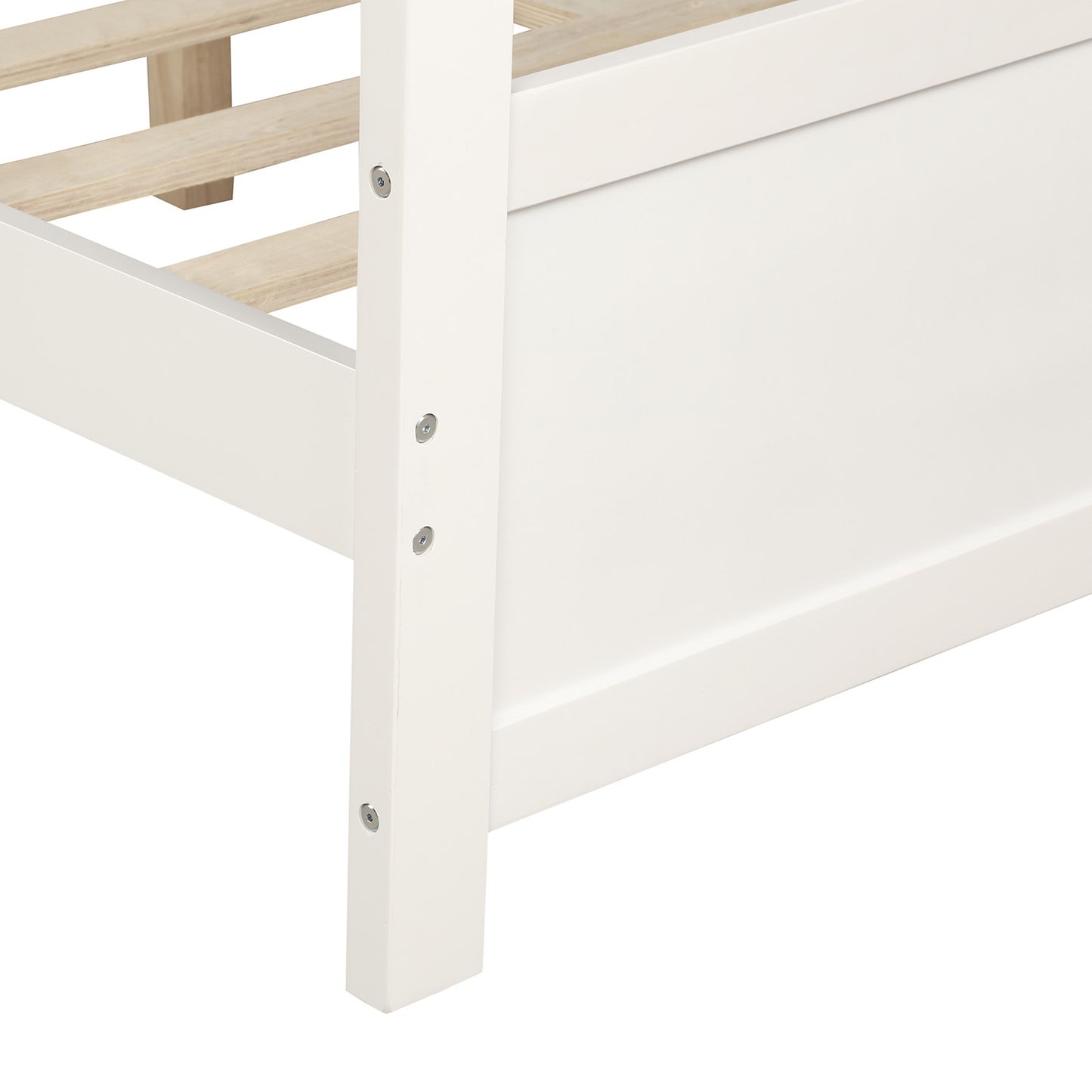 Wood Daybed Full Size Daybed with Support Legs, White (Previous SKU: WF190235AAK)