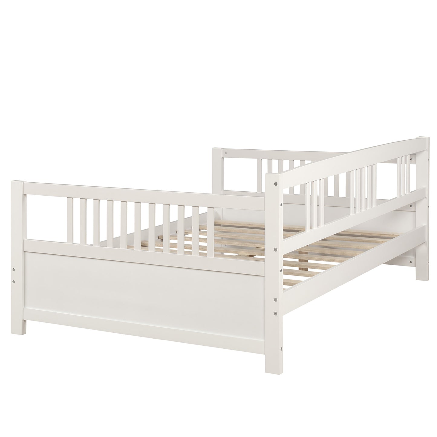 Wood Daybed Full Size Daybed with Support Legs, White (Previous SKU: WF190235AAK)